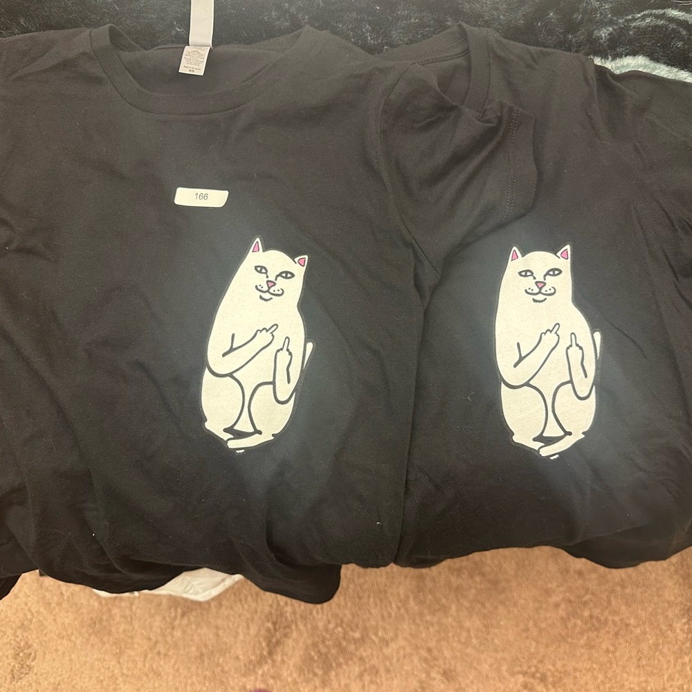RIPNDIP Black Cat Graphic T-Shirt